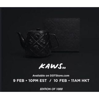 KAWS Ceramic Teapot Black