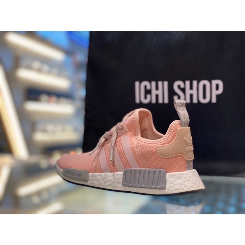 Grey and store pink nmds