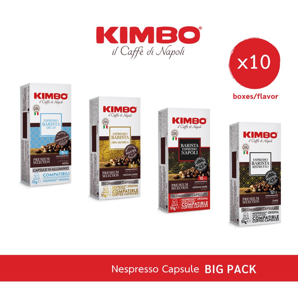 Nespresso Compatible Kimbo Intenso Espresso Capsules - 1 Case 100 Capsules.  Nespresso Original Line Only. (100 Capsuiles)