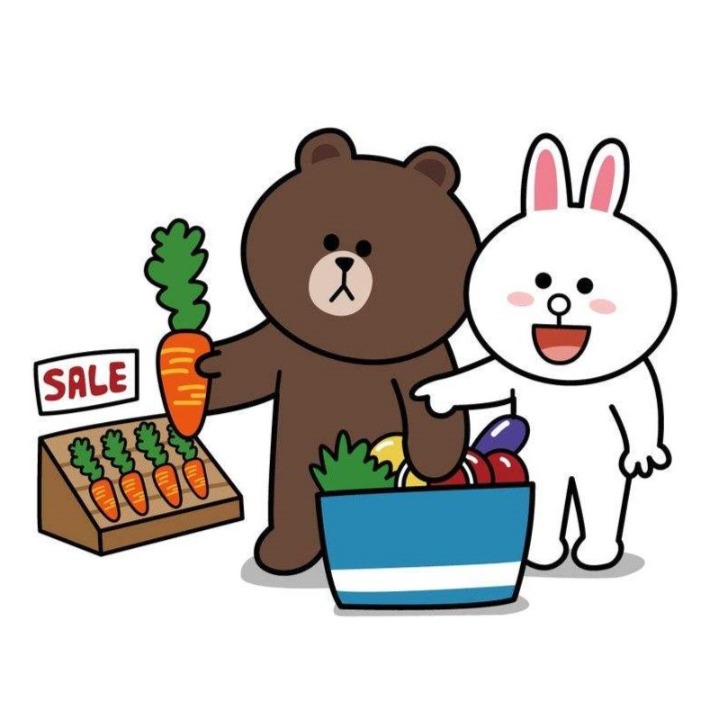 Bear food. Line friends Cony Стикеры. Стикеры Brown & Cony. Стикеры из лайна. Мишка с зайкой.