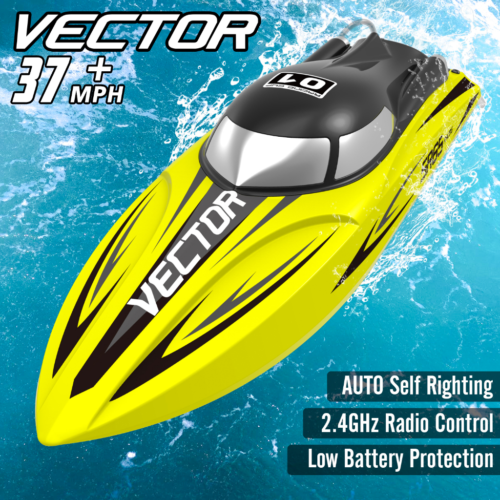  Zyerch RC Boat - Remote Control Boat with LED Light