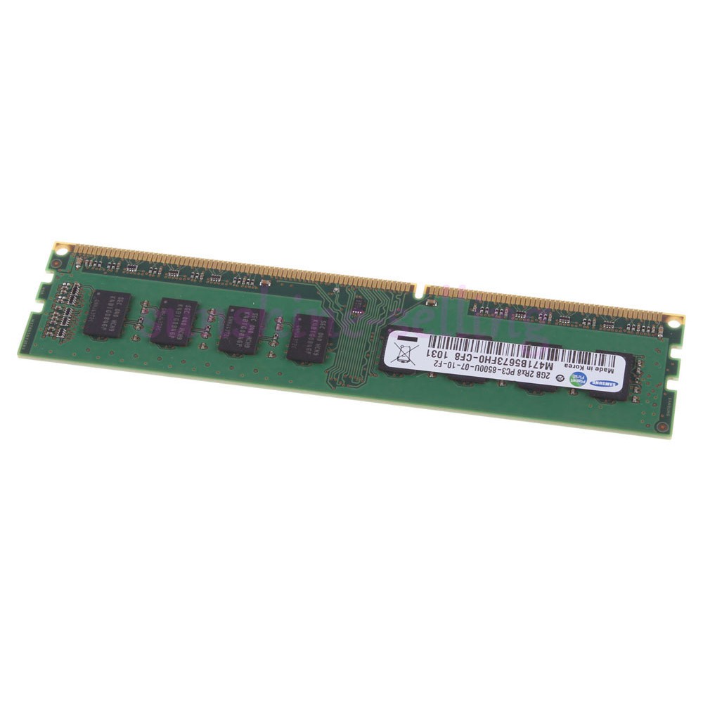 หน่วยความจําสําหรับ Samsung 2Gb 2Rx8 Pc3-8500 U Ddr3 1066 Mhz Dimm