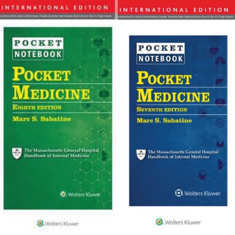 หนังสือ] Pocket Medicine 8th Edition อายุรศาสตร์ แพทยศาสตร์