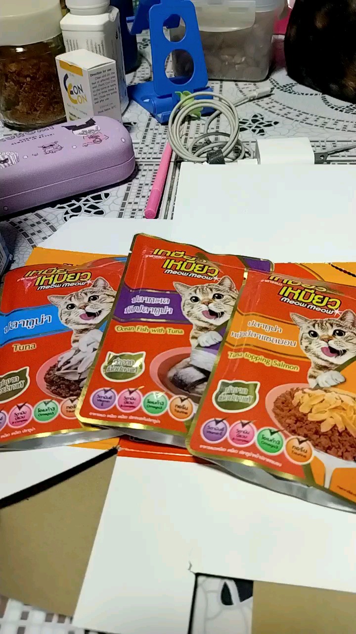 reviewร้านแนะนำMeow Meow เหมียวเหมียว อาหารเปียกแมวแบบซอง มีหลายรสชาต ขนาด 85 g comment 0