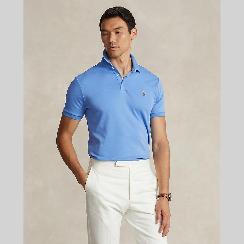 POLO RALPH LAUREN Polo Ralph Lauren POLO-Custom Slim Fit Soft Cotton Polo  Shirt MNPOKNI1N821089 100 WHITE 