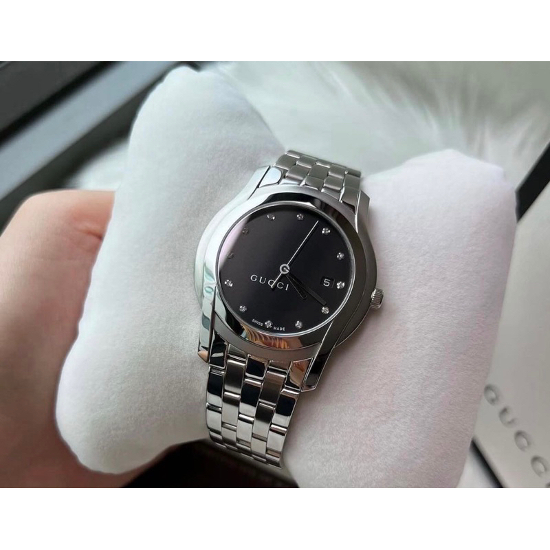 Gucci black deals diamond watch