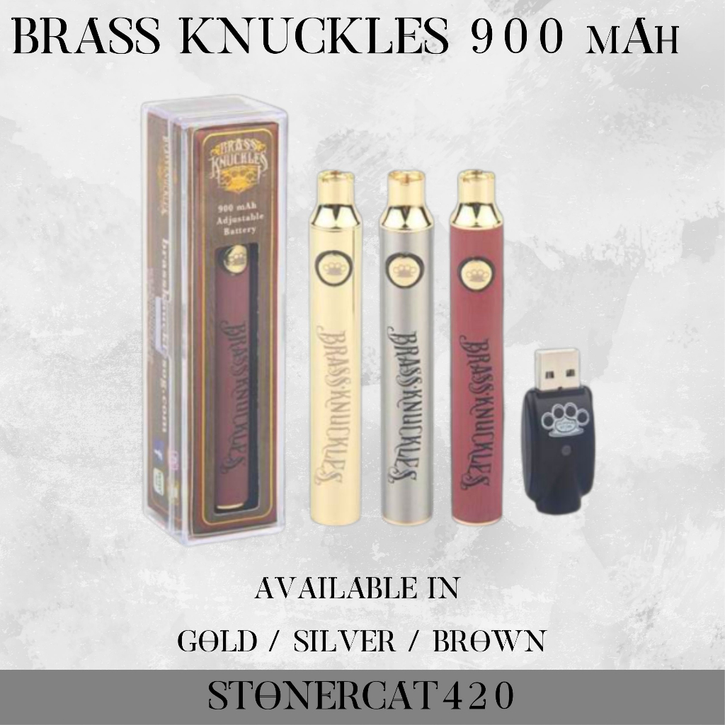 BRASS KNUCKLES PEN 900MAH -BRASS KNUCKLES PEN BATTERY - BBW Supply