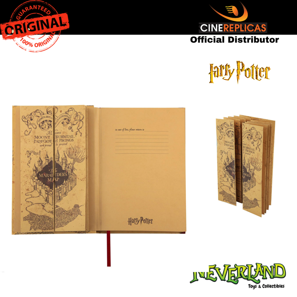 Notebook with foldable Marauder's map